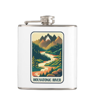 Housatonic River Connecticut Colours Hip Flask