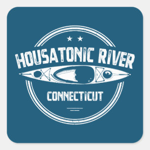 Housatonic River Connecticut Kayaking Square Sticker