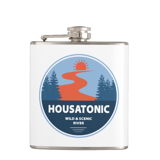 Housatonic Wild And Scenic River Connecticut Hip Flask (Front)