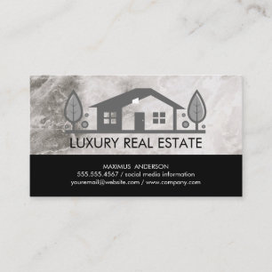 House and Tree Illustration Business Card