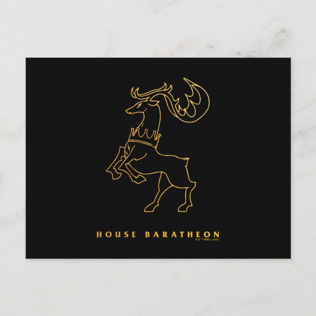 House Baratheon Icon Postcard (Front)