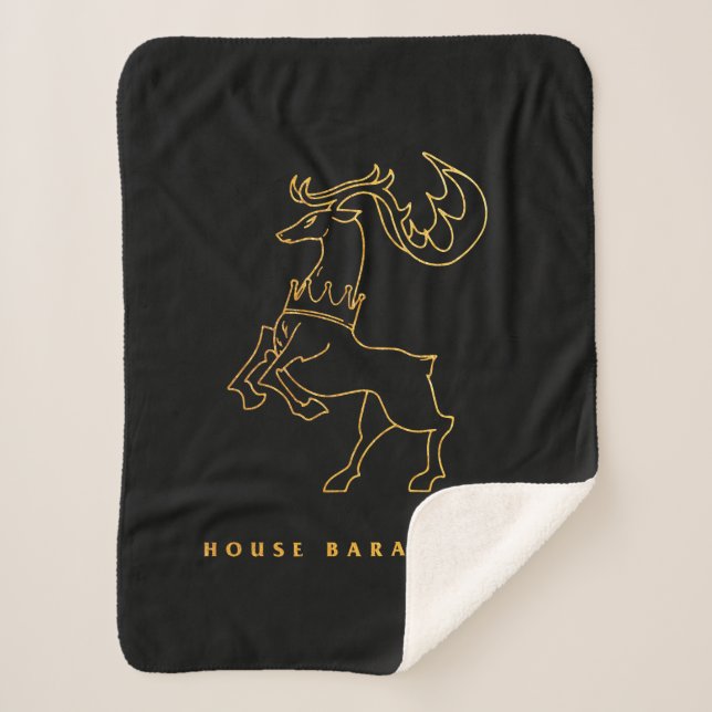 House Baratheon Icon Sherpa Blanket (Front)