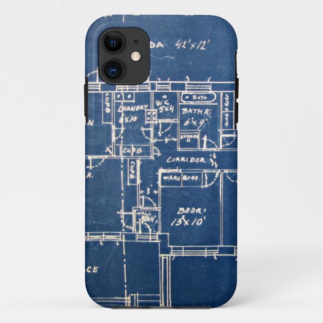 House Blueprints Case-Mate iPhone Case (Back)