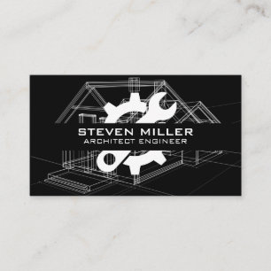 House Blueprints Schematics   Architect   Hardware Business Card