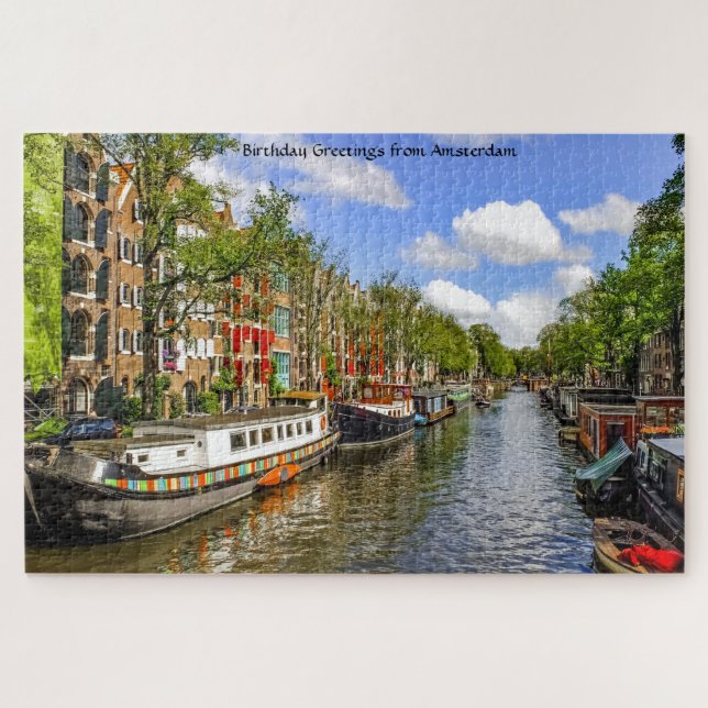 House Boats Amsterdam. Jigsaw Puzzle (Horizontal)