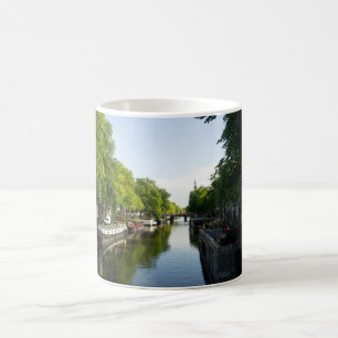 House Boats on Amsterdam Canal Coffee Mug
