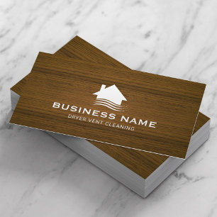 House Breeze Logo Chimney Dryer Vent Cleaning Wood Business Card