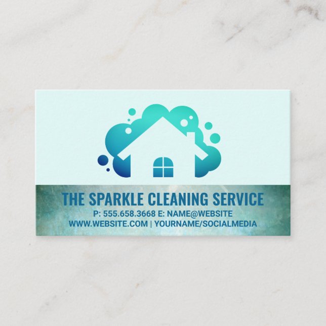 House Bubbles | Cleaning Service Business Card (Front)