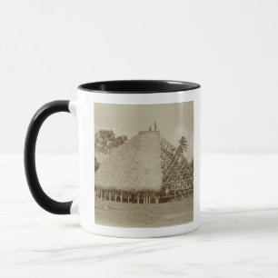 House Building in Samoa, c.1875 (sepia photo) Mug