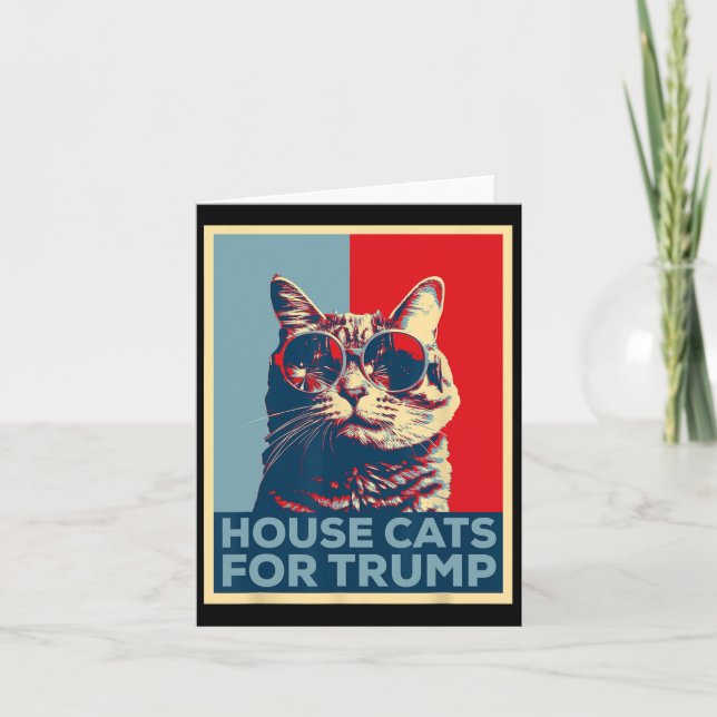 House Cats For Trump 2024  Card (Front)