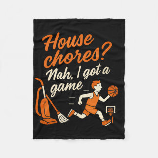 House Chores Nah  Fleece Blanket