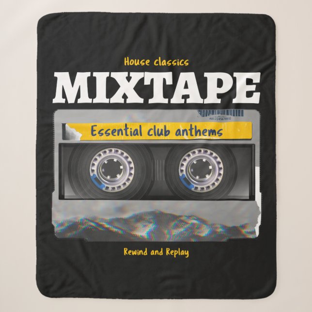 House Classics Mixtape Club Anthems Sherpa Blanket (Front)