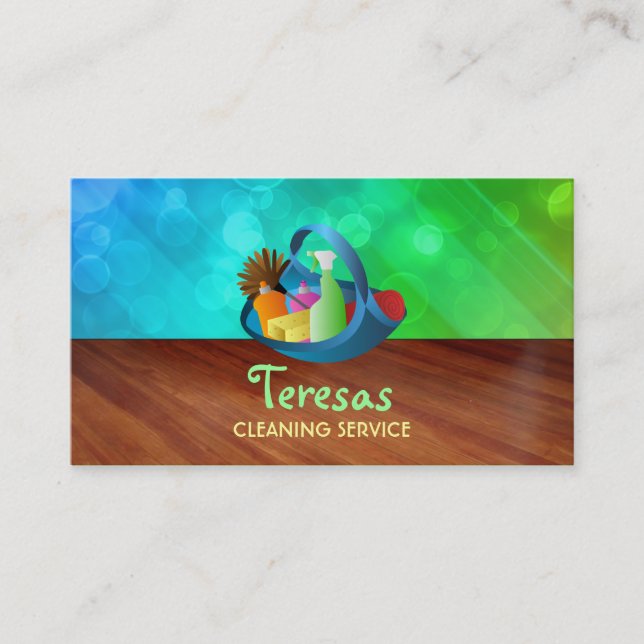 House cleaner business cards (Front)