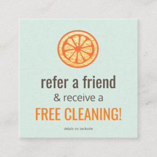 House Cleaner Customer Referral Card