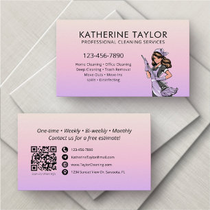 House Cleaner Housekeeping Business Card