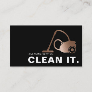 House Cleaner Rose Gold Cleaning Service Business Card