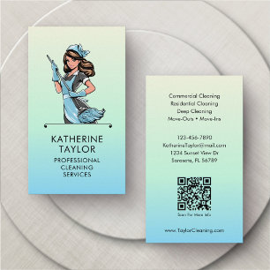 House Cleaners Housekeeping Business Card