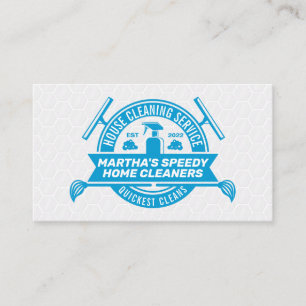 House Cleaning Badge Bathroom Tiles Business Card