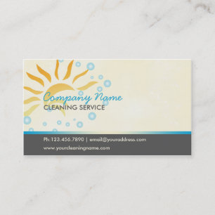 house cleaning business business card