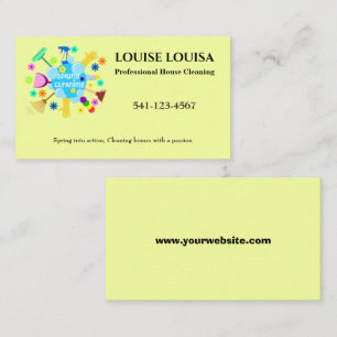 house cleaning business card