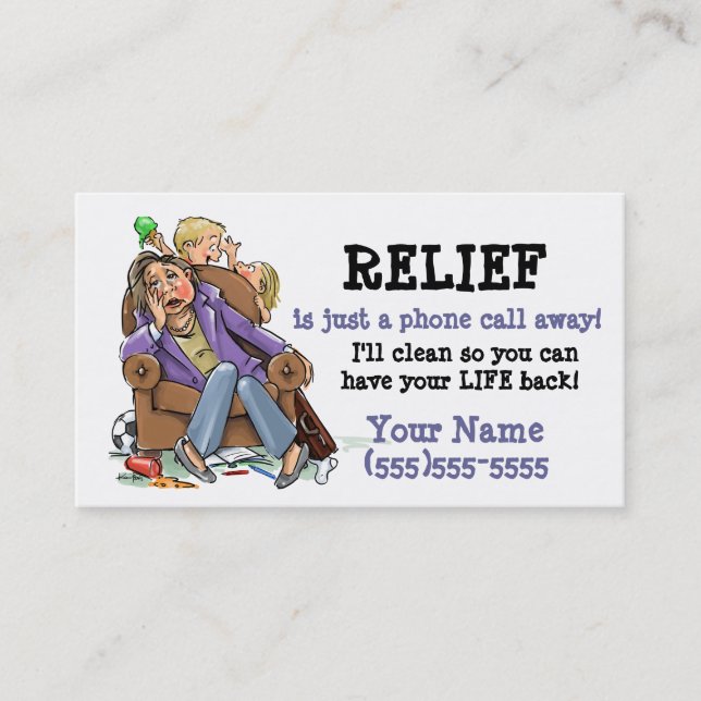 House cleaning business card_2 card (Front)