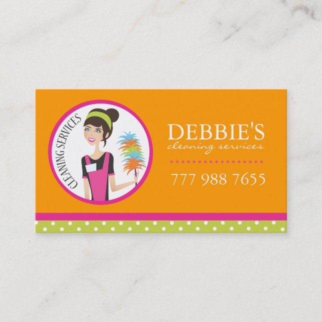 House Cleaning Business Cards (Front)