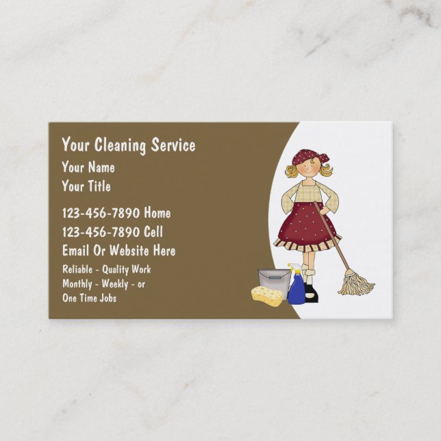 House Cleaning Business Cards (Front)