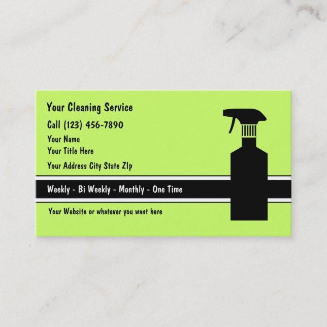 House Cleaning Business Cards (Front)