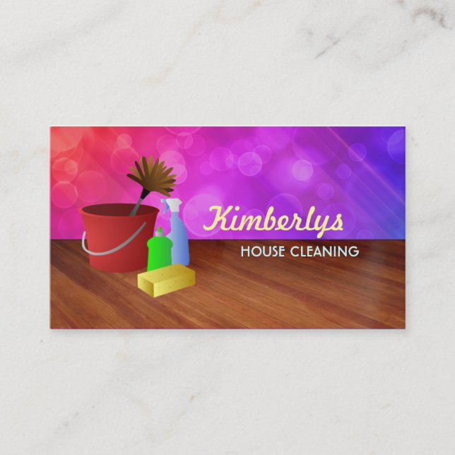 House Cleaning business cards (Front)