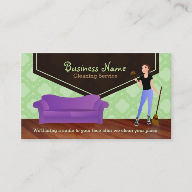 House cleaning business cards (Front)