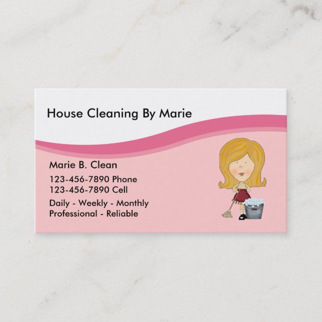 House cleaning Business Cards (Front)