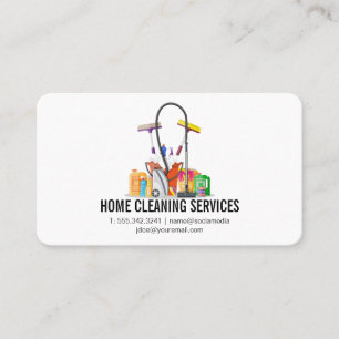 House Cleaning Company Supplies Business Card