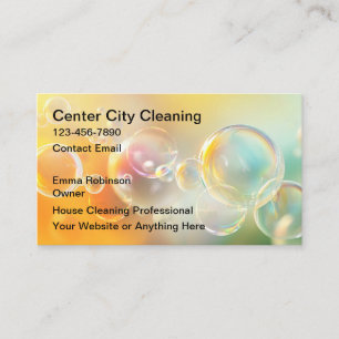 House Cleaning Cool Business Cards New