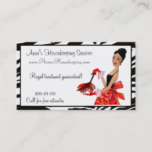House Cleaning Diva / African A. Business Cards