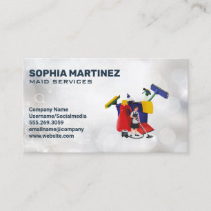 House Cleaning Equipment Maids Sanitation Business Card