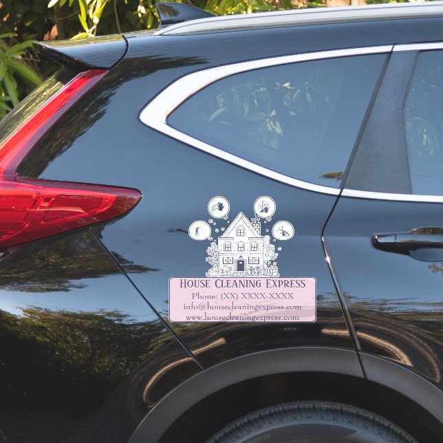 House Cleaning Express Sticker | Custom Business  (Car Side)