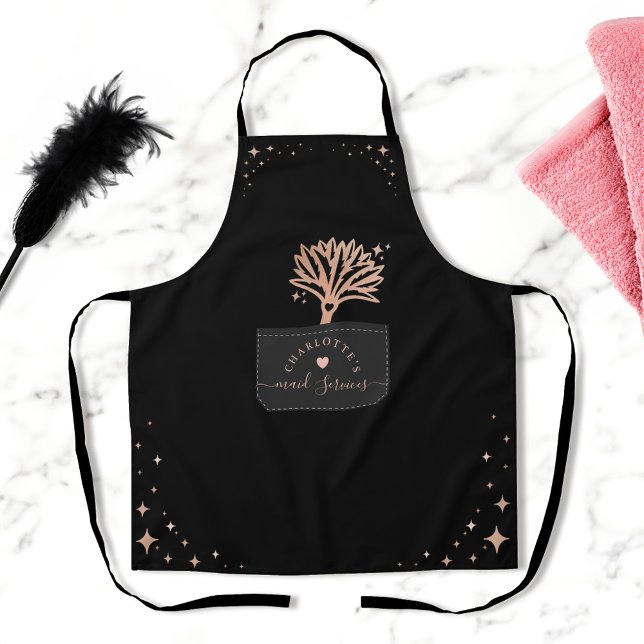 House Cleaning Fake Stitched Pocket Feather Duster Apron (Creator Uploaded)