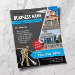 House Cleaning Gold Power Washer Pressure Washing<br><div class="desc">Power Wash Pressure Washing Professional House Cleaning Flyers.</div>