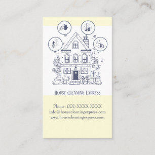 House Cleaning Home Services Charming Business Car Card
