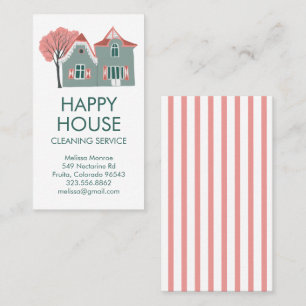 House Cleaning Home Services Charming Business Card