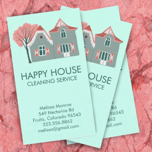 House Cleaning Home Services Charming Business Card