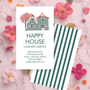 House Cleaning Home Services Charming Business Card