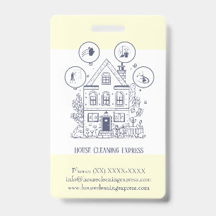 House Cleaning Home Services Charming ID Badge