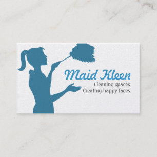House Cleaning Housekeeper Maid Business Card