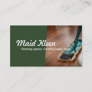 House Cleaning Housekeeper Maid Business Card