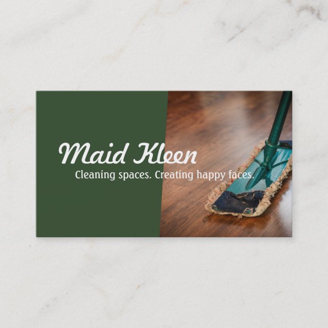 House Cleaning Housekeeper Maid Business Card (Front)