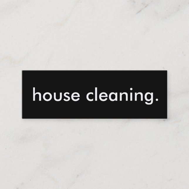 house cleaning. loyalty punch card (Front)