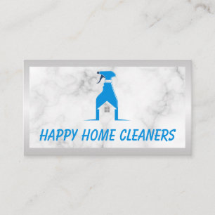 House Cleaning Maid Logo Spray Business Card