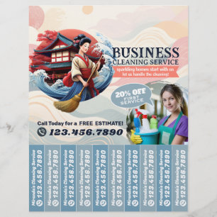 House cleaning Maid Service Flyer Tear Off Strips