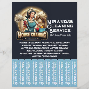 House cleaning Maid Service Flyer Tear Off Strips